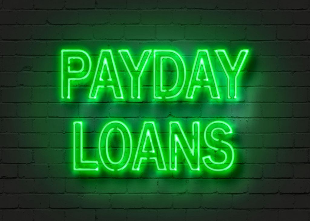 Payday Loans Neon Green Sign